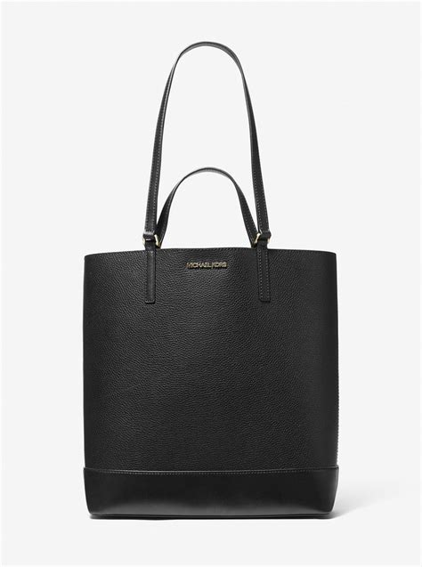 michael michael kors kelli large two-tone pebbled leather tote bag|Michael Kors large leather tote.